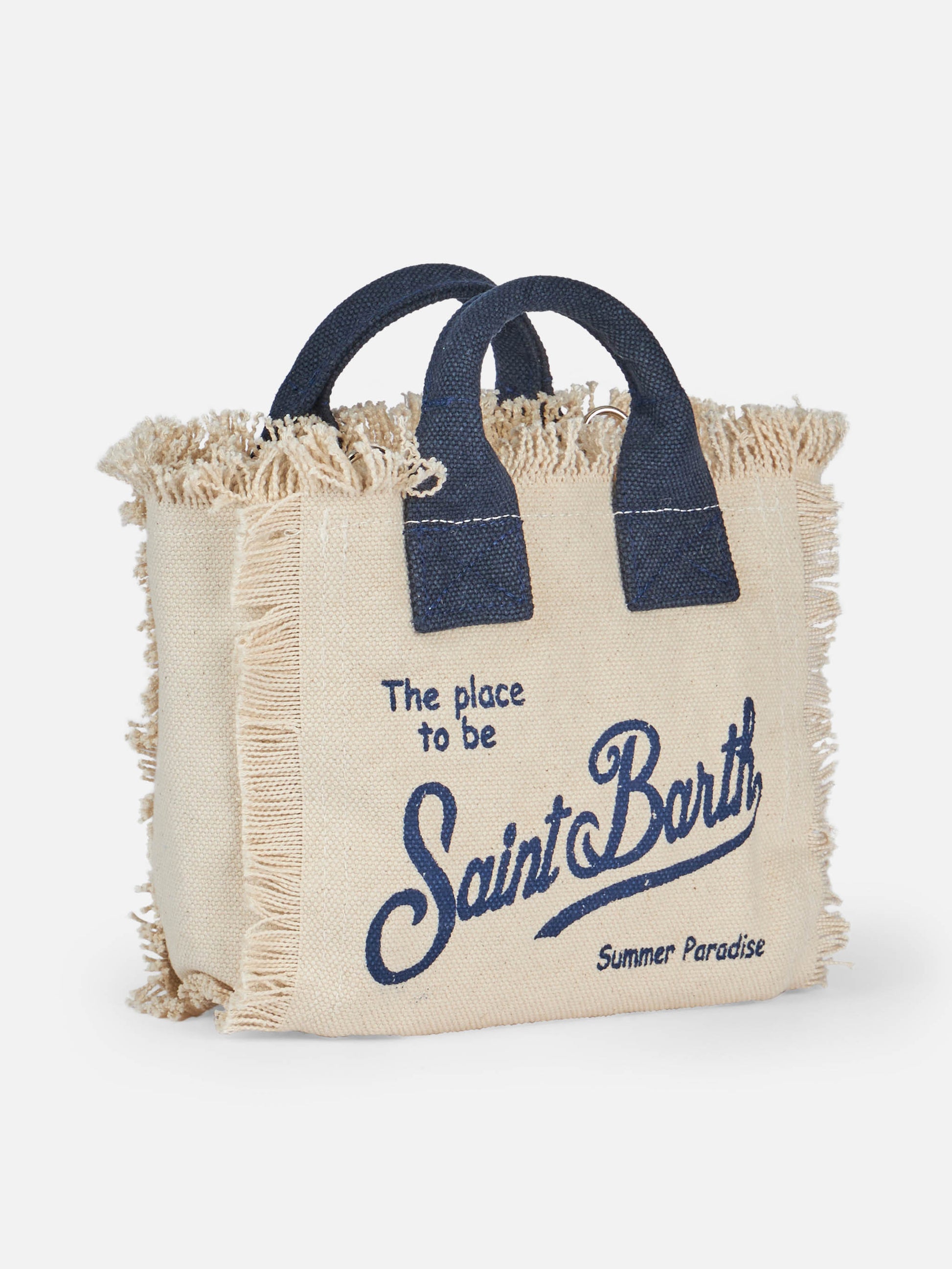 Off-white cotton canvas Mini Vanity bag - MC2 Saint Barth