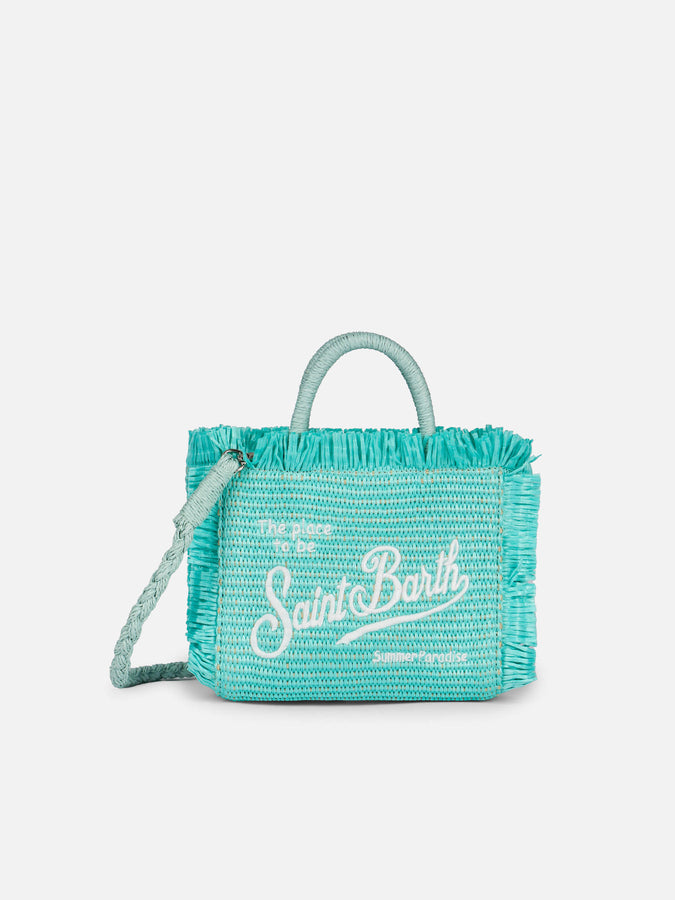 Mc2 Saint Barth Borsa Mini Vanity Straw verde acqua