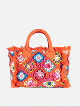 Vanity crochet shoulder bag with pattern