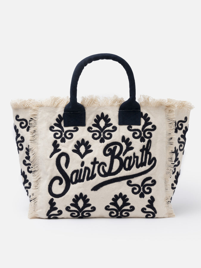 Mc2 Saint Barth Borsa tote Vanity Rug bianca e blu