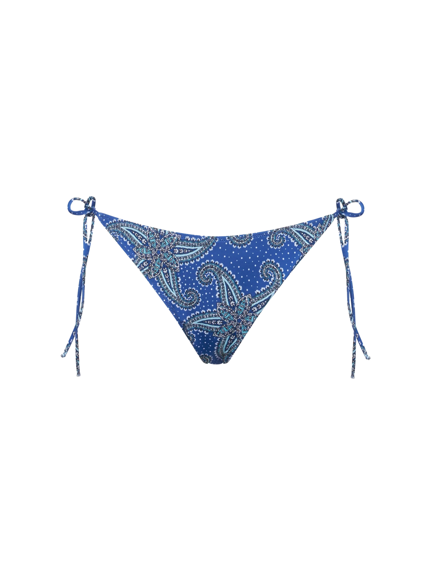 Woman blue swim briefs with paisley pattern - MC2 Saint Barth