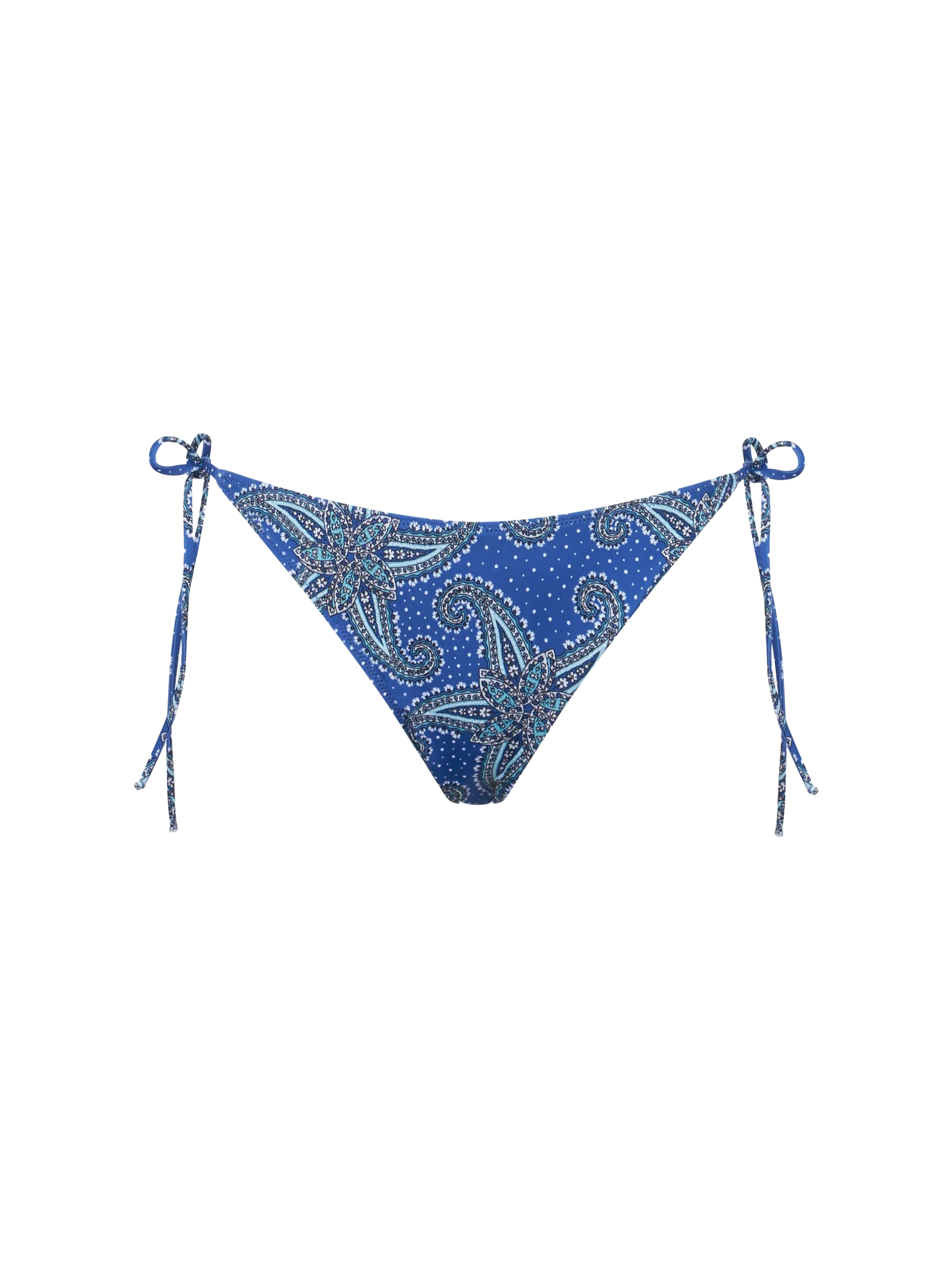 Woman blue swim briefs with paisley pattern - MC2 Saint Barth