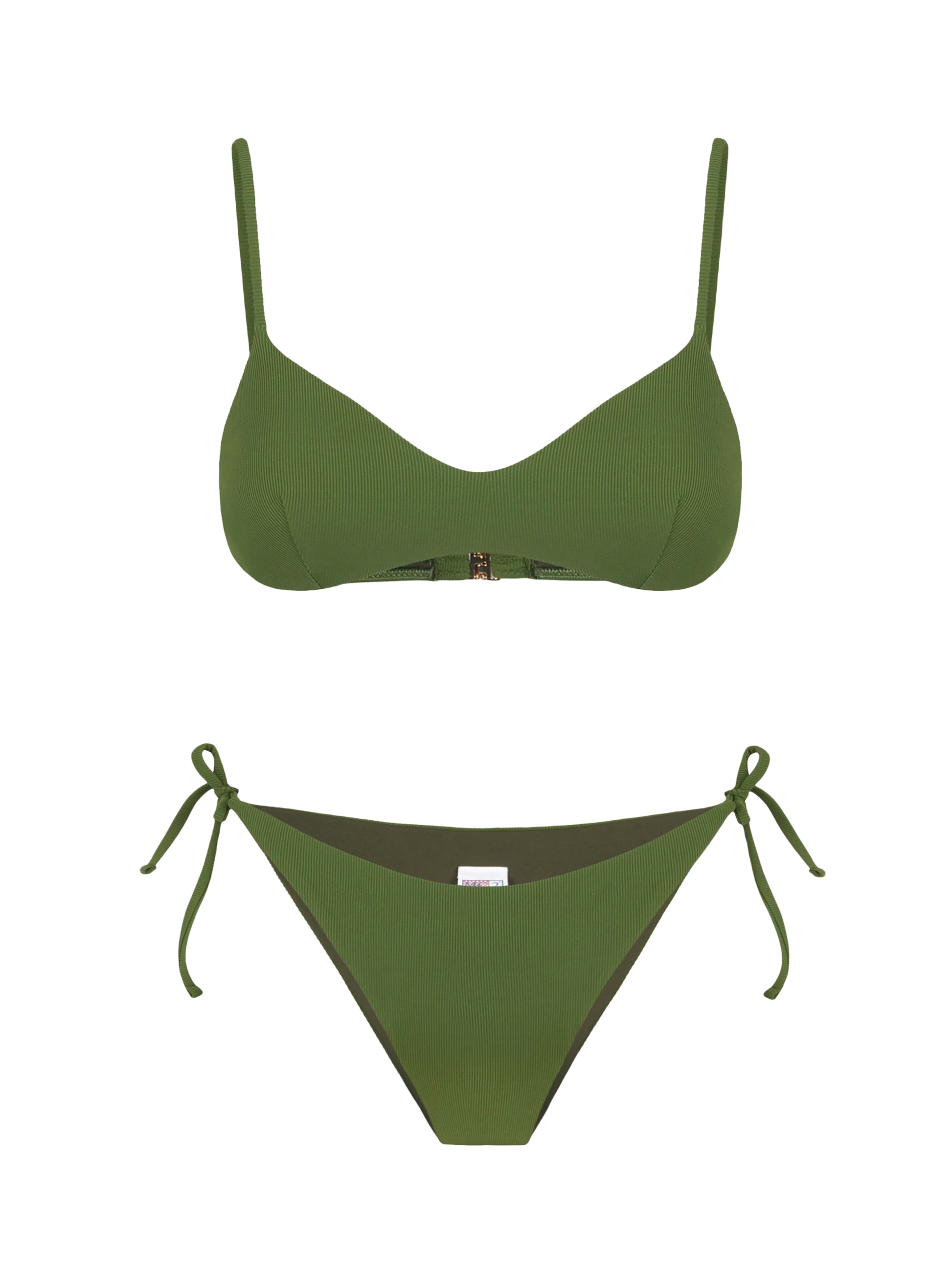 Woman military ribbed bralette bikini - MC2 Saint Barth