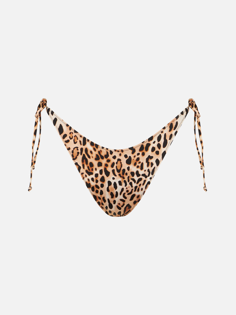 Slip mare donna con stampa leopardata