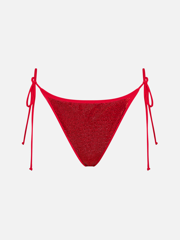 Woman swim briefs with red rhinestones - MC2 Saint Barth