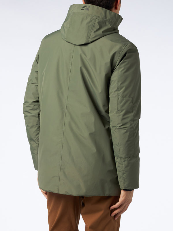 Man hooded military green Voyager parka jacket