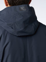 Parka da uomo Voyager blu con cappuccio