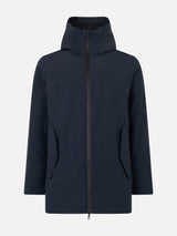 Parka da uomo Voyager blu con cappuccio