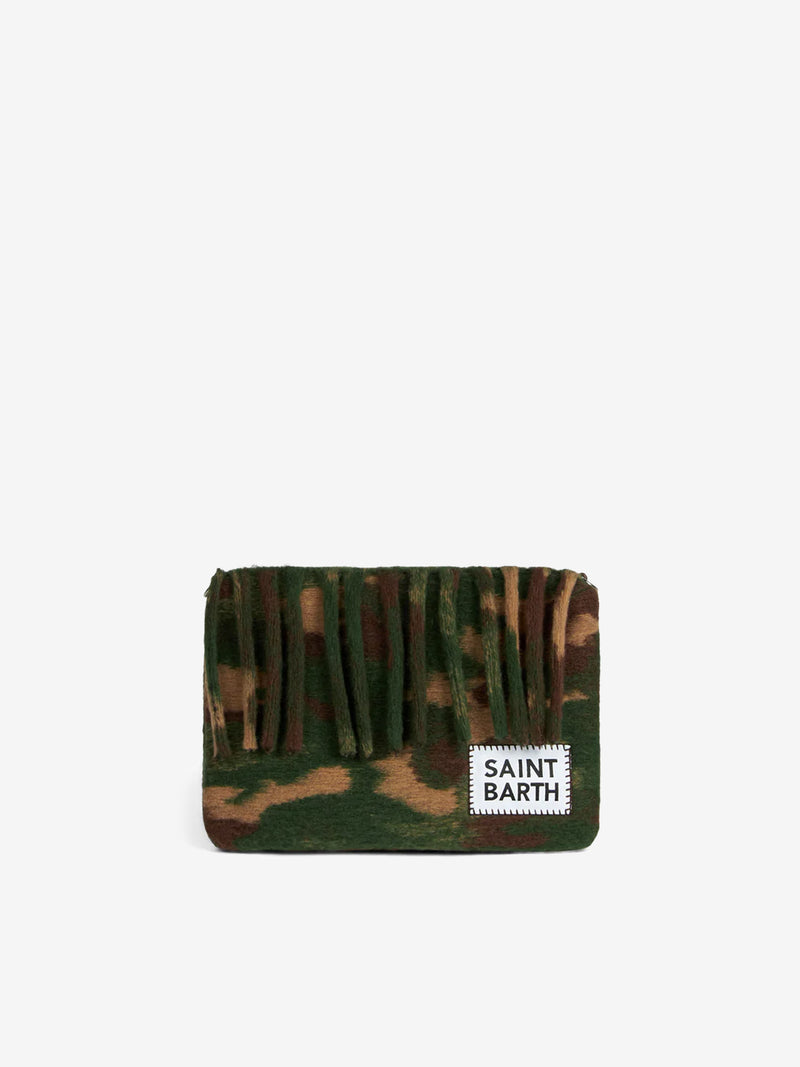 Pouch a tracolla coperta Parisienne con stampa camouflage