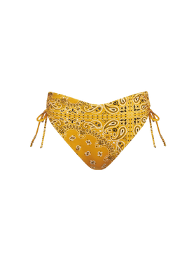 Woman high waist swim briefs with bandanna print - MC2 Saint Barth