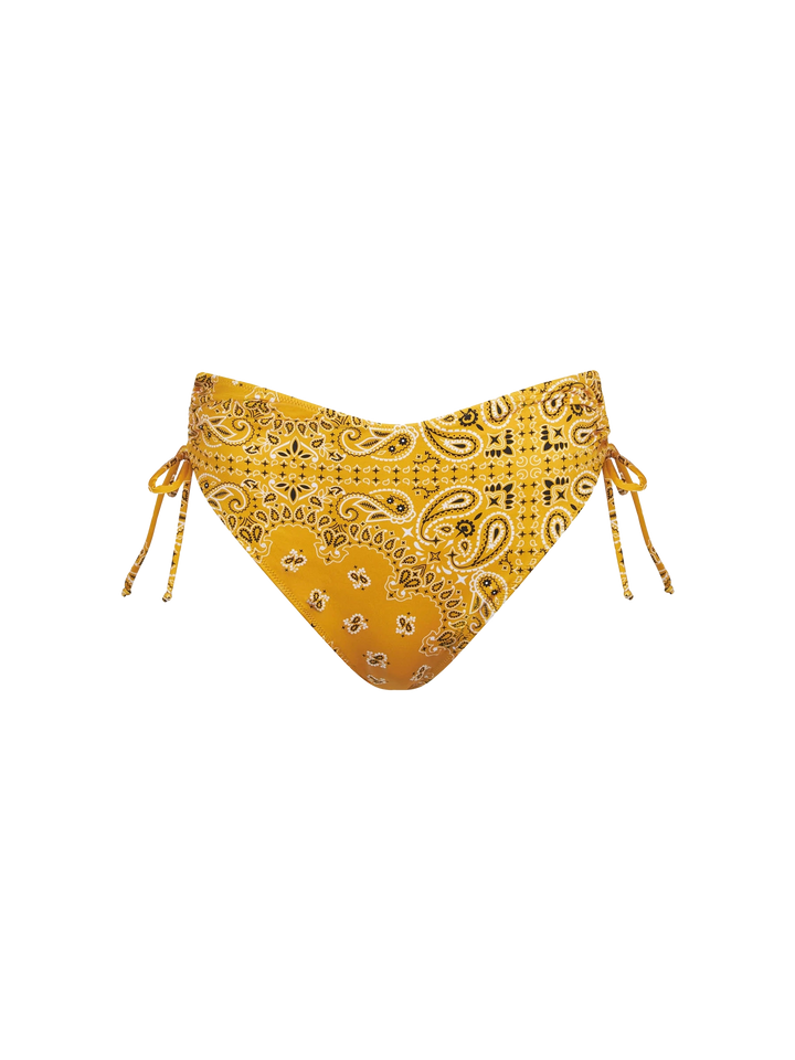 Woman high waist swim briefs with bandanna print - MC2 Saint Barth
