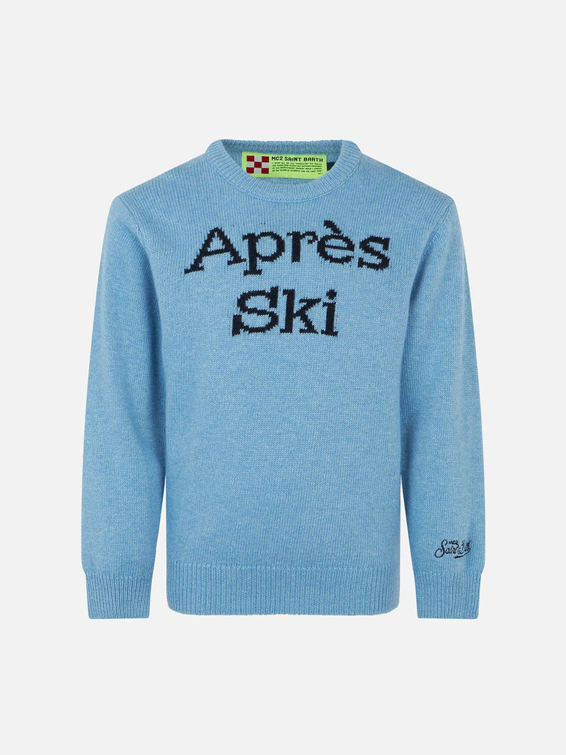 Maglia da bambino azzurra Après Ski