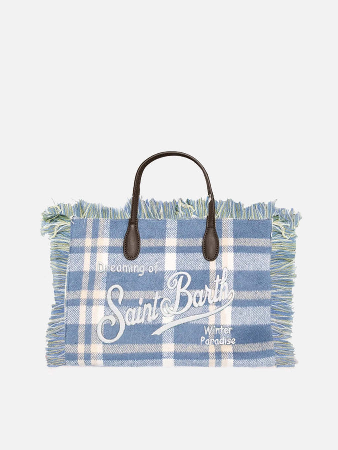 Mc2 Saint Barth Borsa Colette in tartan lanoso