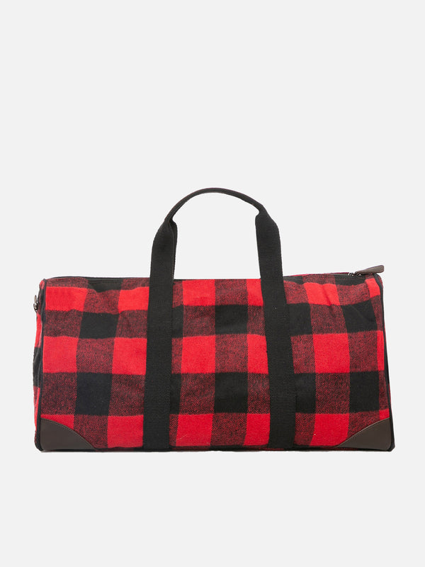 Borsone da viaggio con stampa tartan