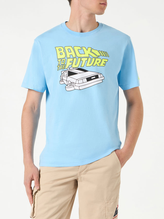 Mc2 Saint Barth T-shirt da uomo in cotone con stampa Auto Back to the Future | RITORNO AL FUTURO EDIZIONE SPECIALE