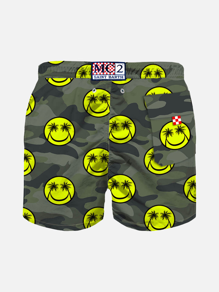 Boy swim shorts with smiley print - MC2 Saint Barth