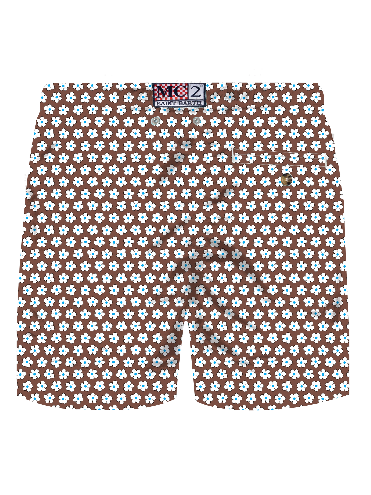 Comfort Light stretch swim shorts with tie print - MC2 Saint Barth
