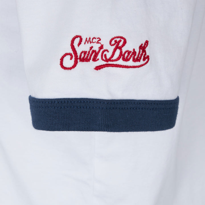 Boy cotton t-shirt with embroidery - MC2 Saint Barth