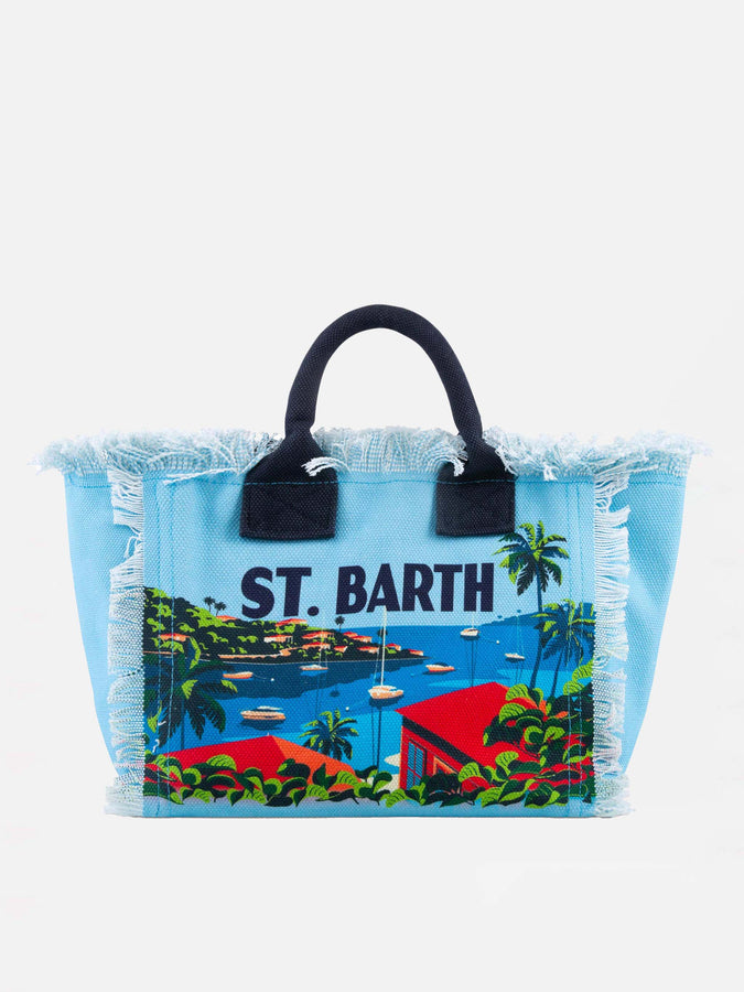 Mc2 Saint Barth Vanity shoulder bag with "Saint Barth" postcard print