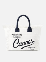 Vanity-Umhängetasche aus Frottee mit Cannes-Stickerei