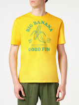 Man cotton t-shirt with banana print