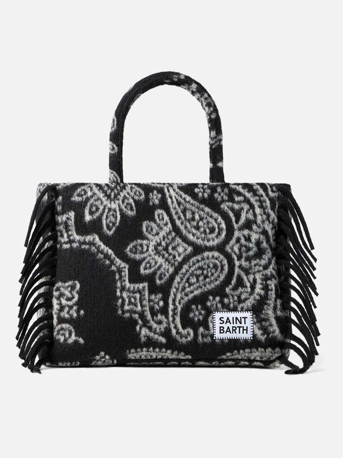 Mc2 Saint Barth Borsa a spalla coperta Vanity con stampa bandana nera