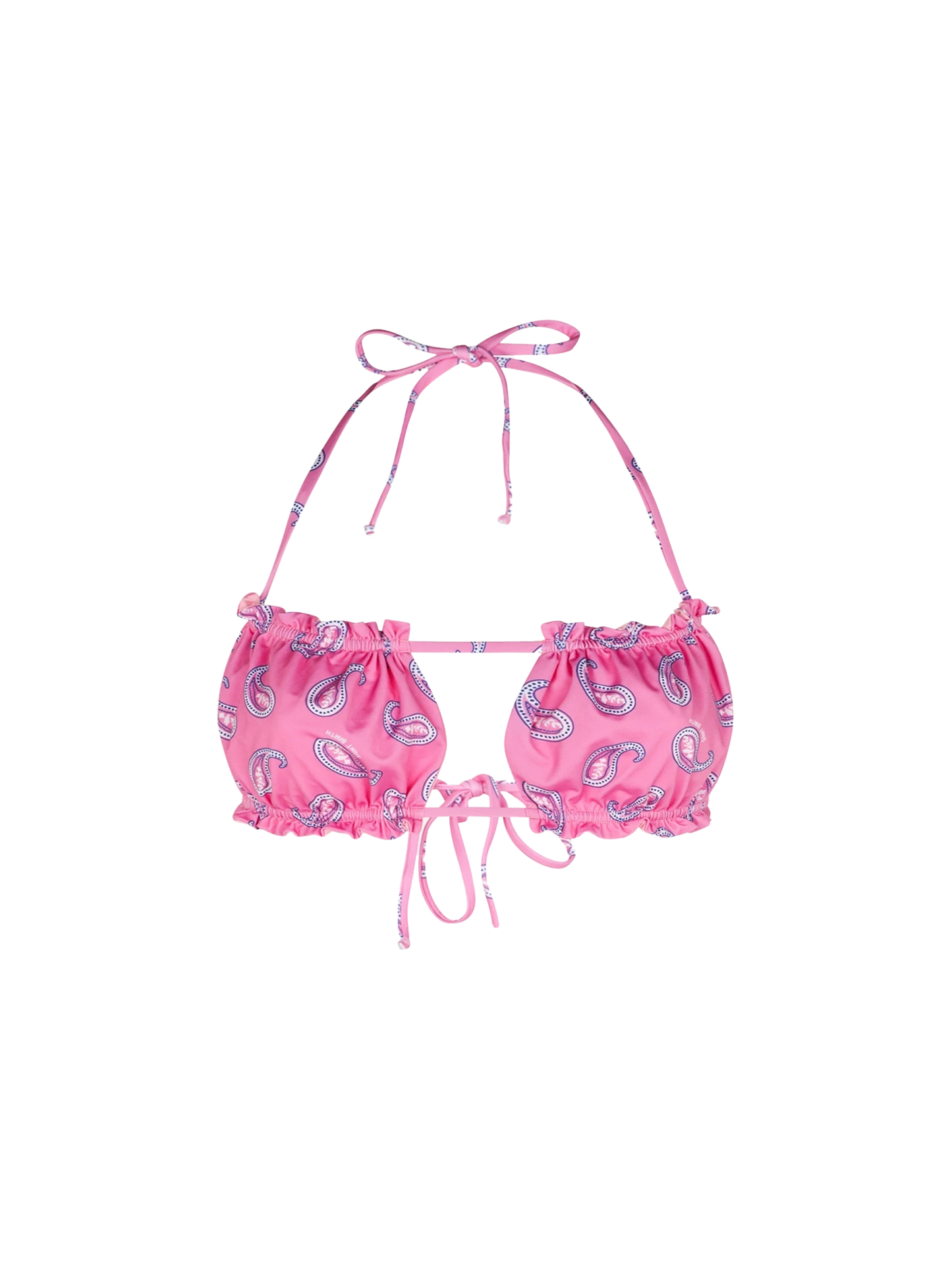 Woman bandeau top swimsuit with paisley print - MC2 Saint Barth