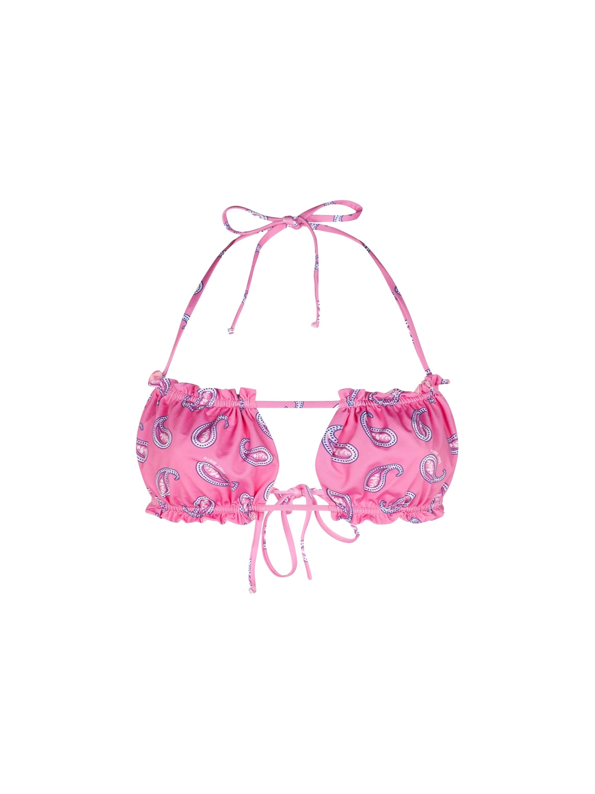 Woman bandeau top swimsuit with paisley print - MC2 Saint Barth