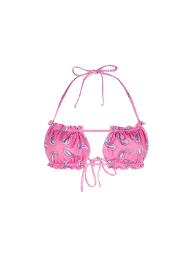 Woman bandeau top swimsuit with paisley print - MC2 Saint Barth