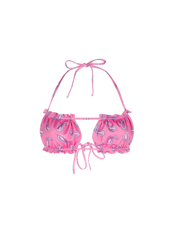 Woman bandeau top swimsuit with paisley print - MC2 Saint Barth