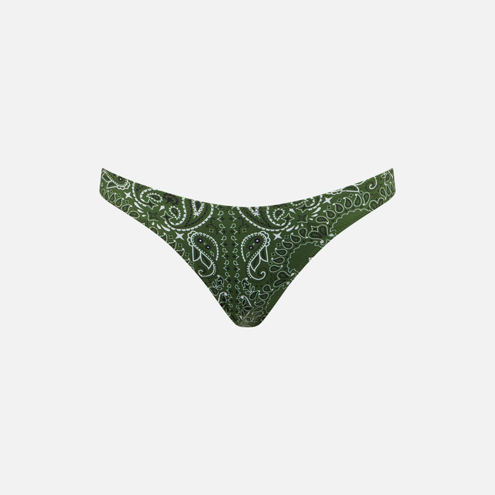 Woman cheeky swim briefs with bandanna print - MC2 Saint Barth