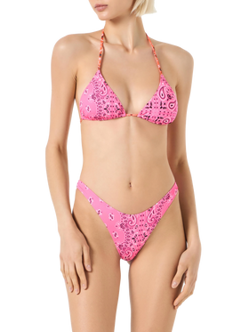 Woman triangle top with bandanna print - MC2 Saint Barth