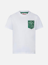 Baumwoll-T-Shirt für Jungen mit bedruckter Tasche
