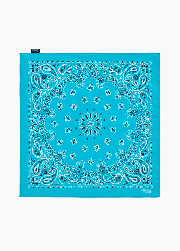 Foulard light blue bandanna