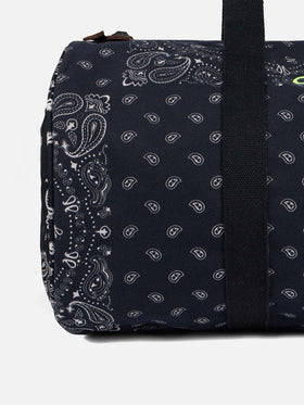 Travel duffel  denim bag Jetleg Round bandana print