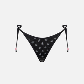 Woman cheeky swim briefs with bandanna print - MC2 Saint Barth