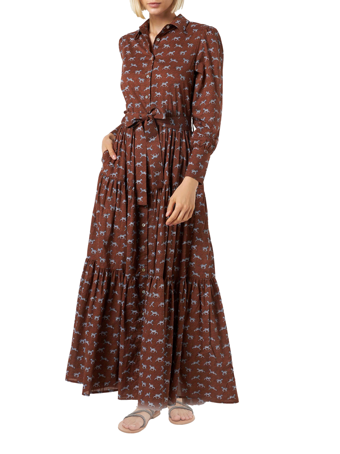 Woman long dress Jensen with zebra print - MC2 Saint Barth