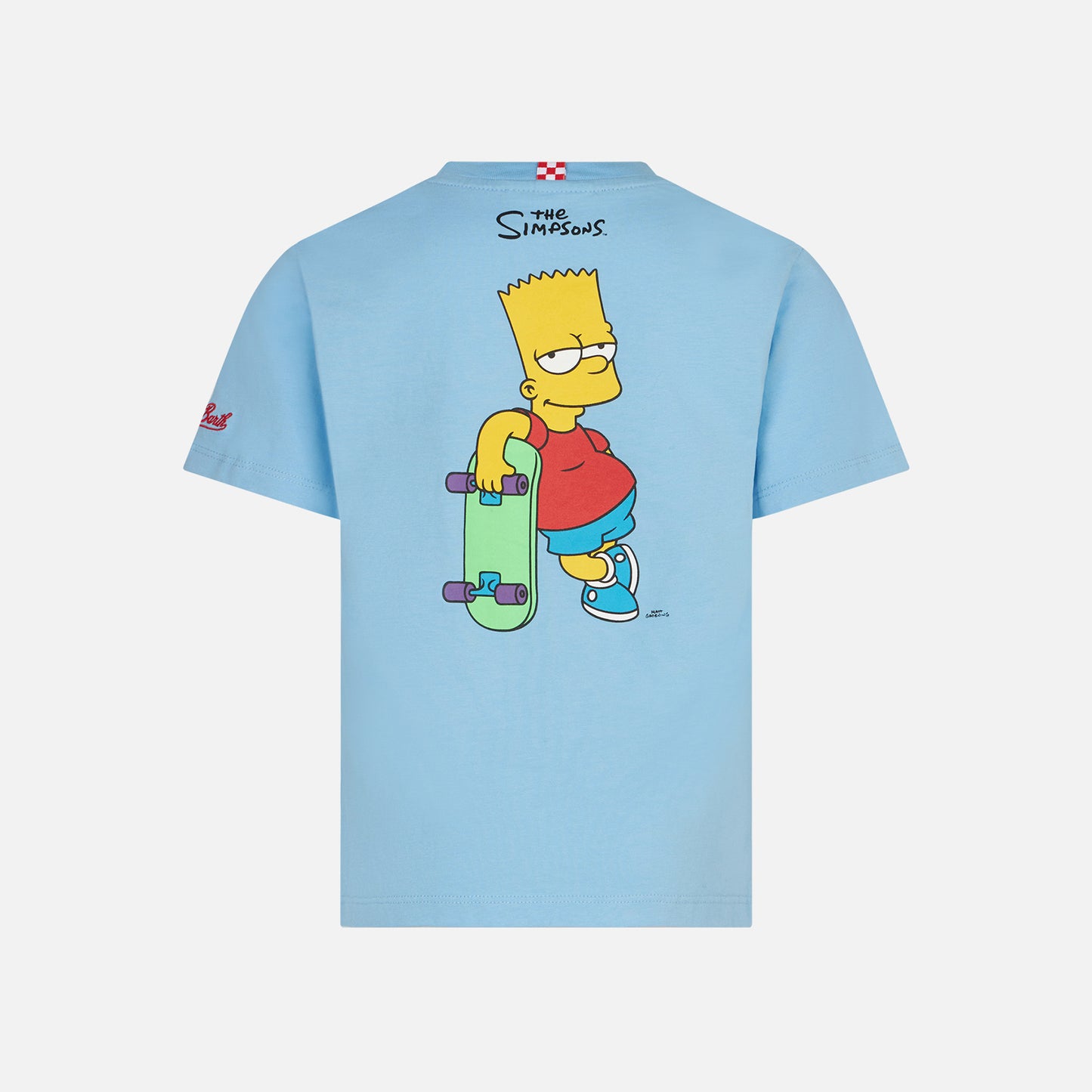 Boy light blue cotton t-shirt with skater Bart | THE SIMPSONS SPECIAL EDITION - MC2 Saint Barth