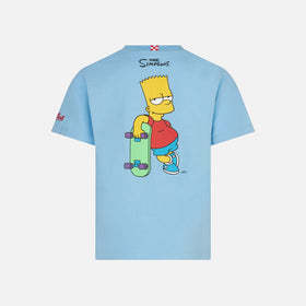 Boy light blue cotton t-shirt with skater Bart | THE SIMPSONS SPECIAL EDITION - MC2 Saint Barth