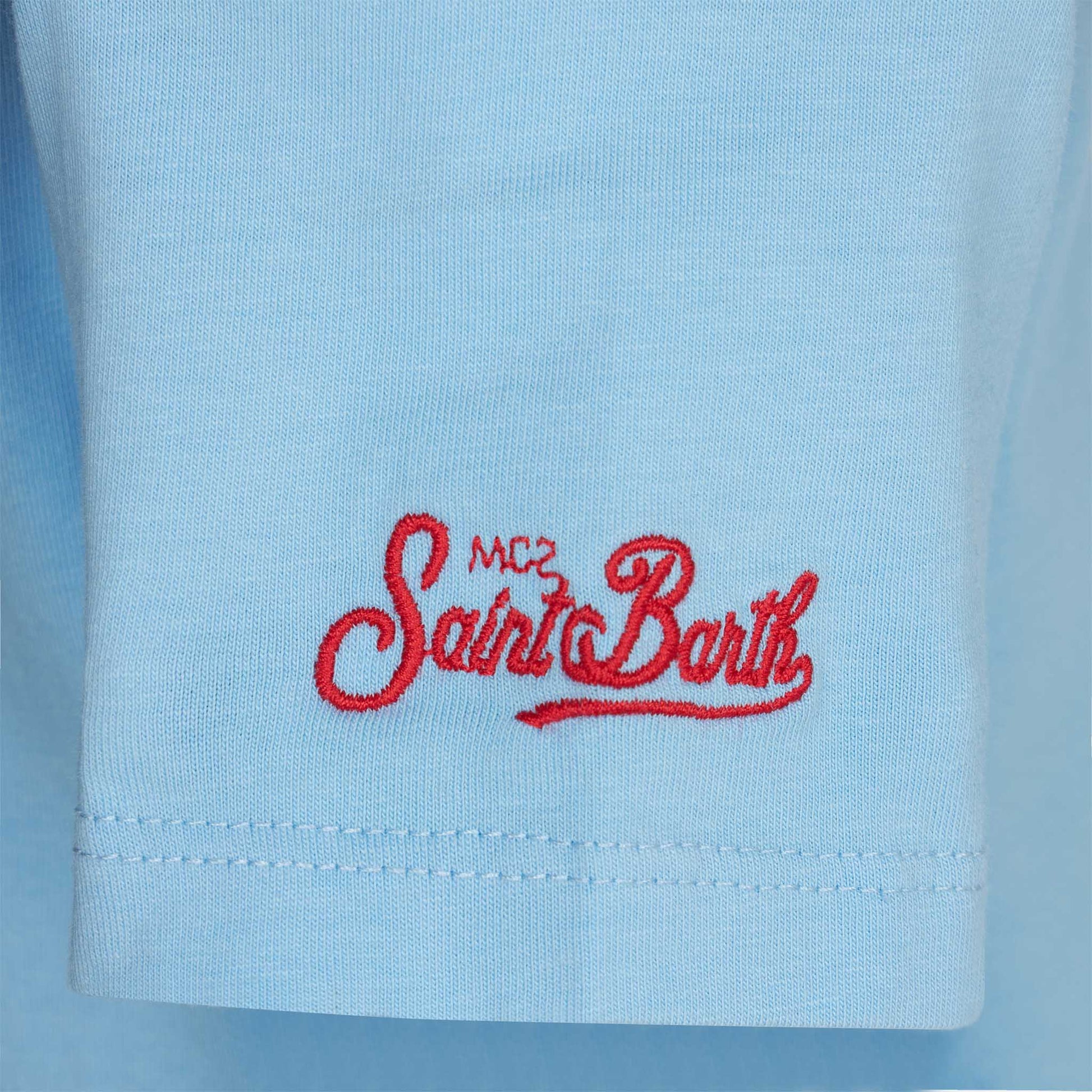 Boy light blue cotton t-shirt with skater Bart | THE SIMPSONS SPECIAL EDITION - MC2 Saint Barth
