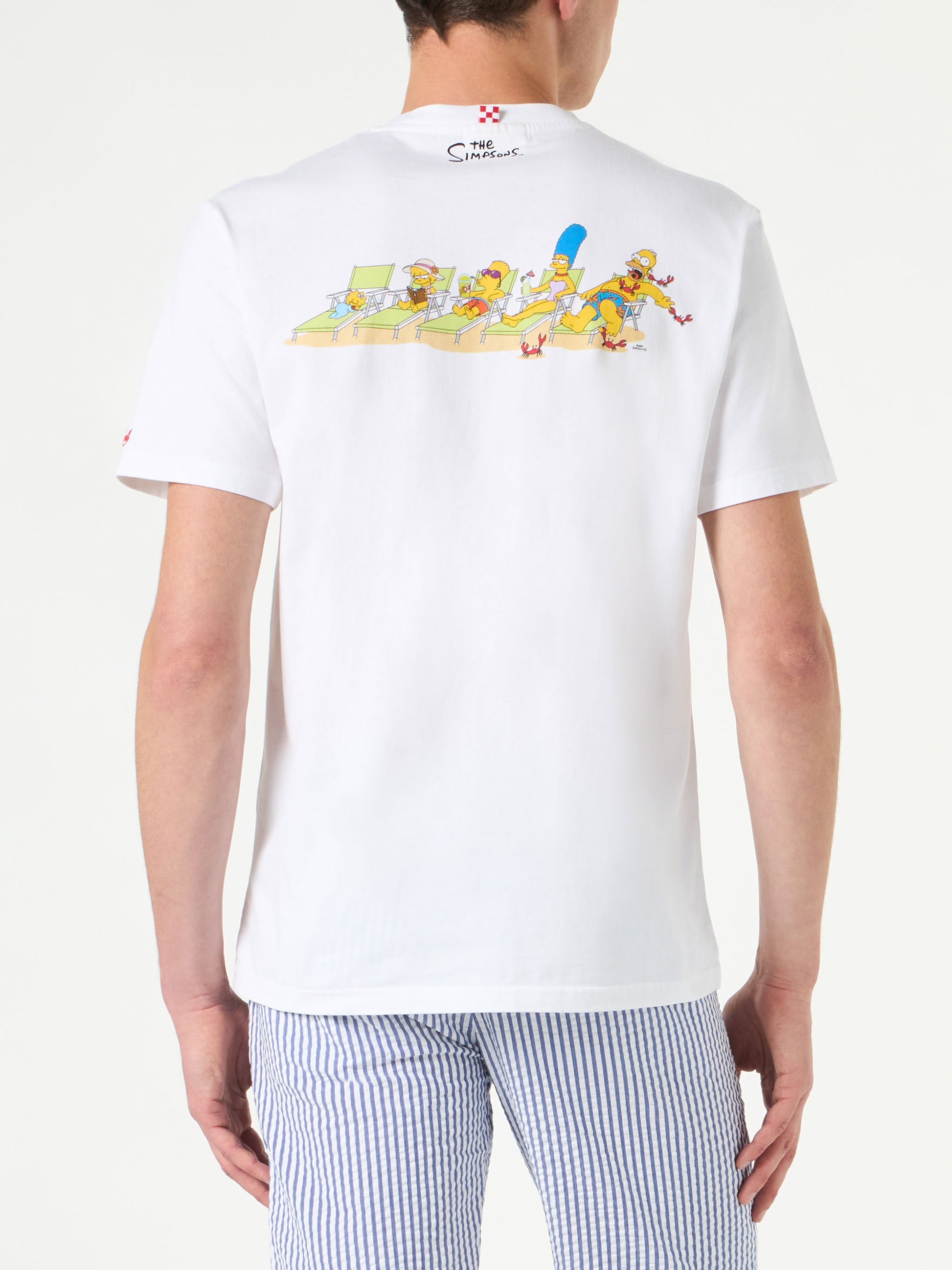 Man cotton t-shirt with Simpson family print | THE SIMPSON SPECIAL EDITION - MC2 Saint Barth
