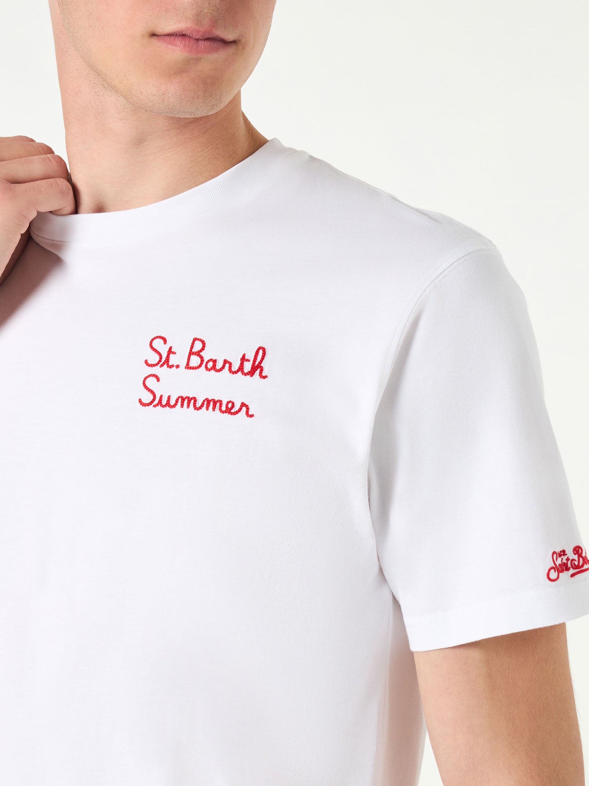 Man cotton t-shirt with Simpson family print | THE SIMPSON SPECIAL EDITION - MC2 Saint Barth