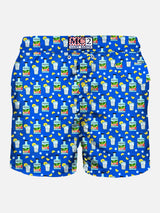 Man light fabric swim shorts with Gin print | PORTOFINO DRY GIN SPECIAL EDITION