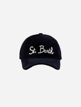 Baseball corduroy cap with St. Barth embroidery - MC2 Saint Barth