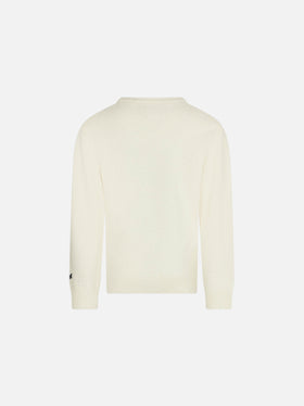 Maglia da bambino girocollo con scritta Bello e monello