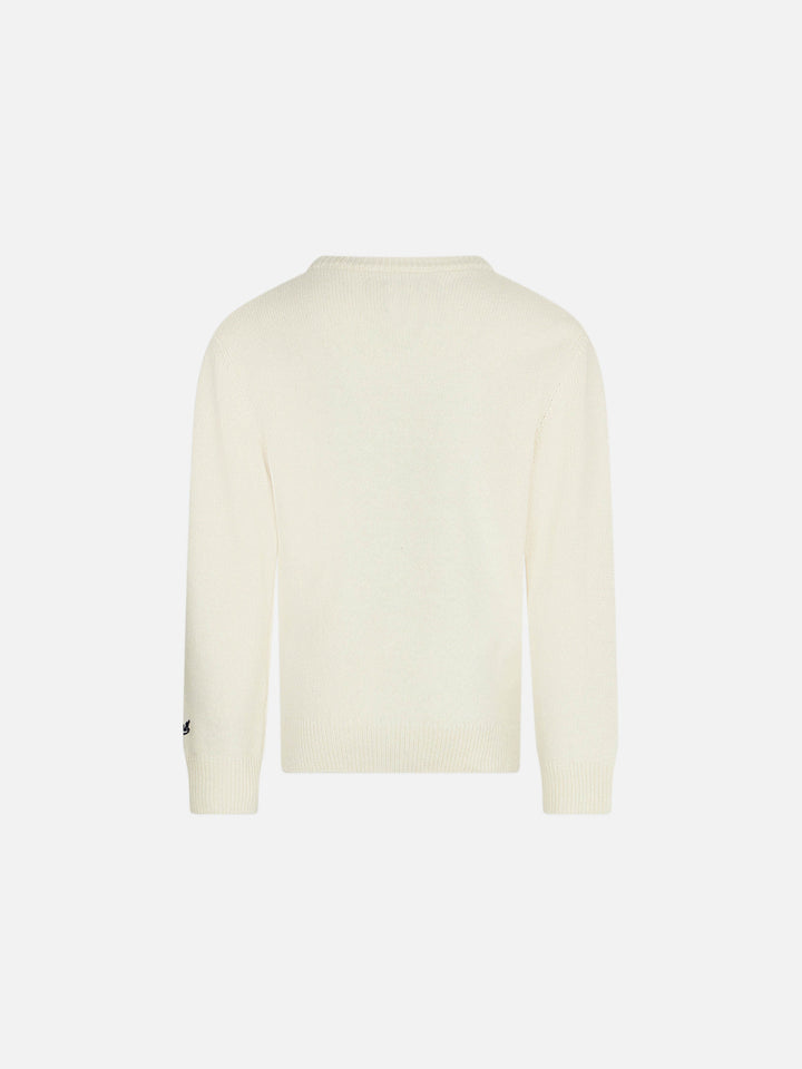 Maglia da bambino girocollo con scritta Bello e monello