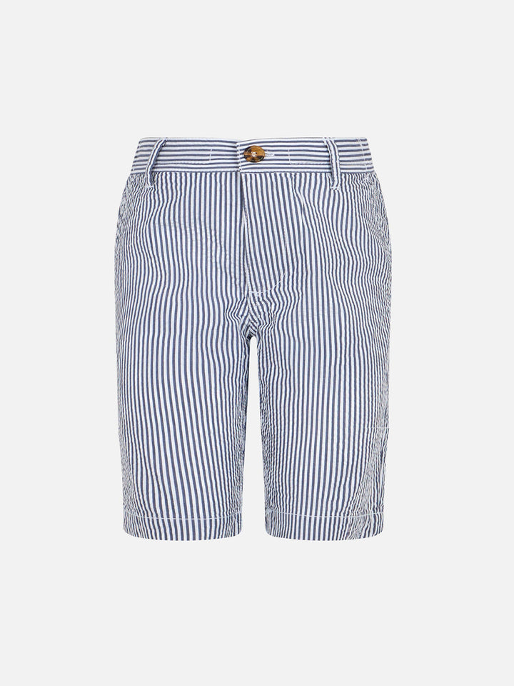 Seersucker-Bermudashorts für Jungen Ischia Jr
