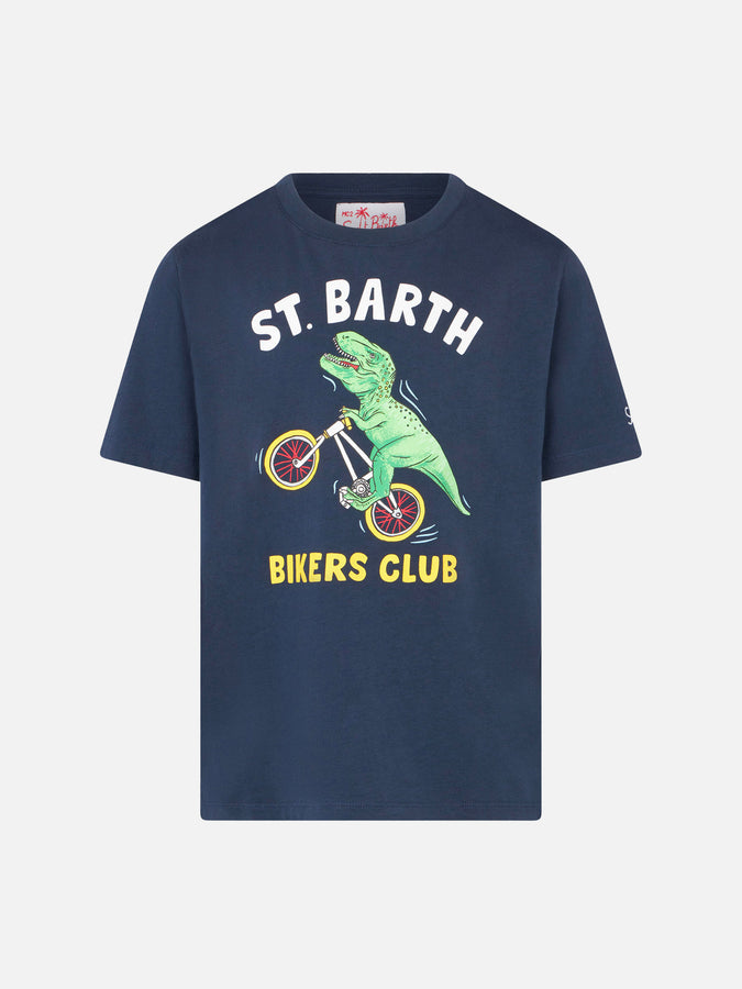 Mc2 Saint Barth T-shirt da bambino dinosauro motociclista