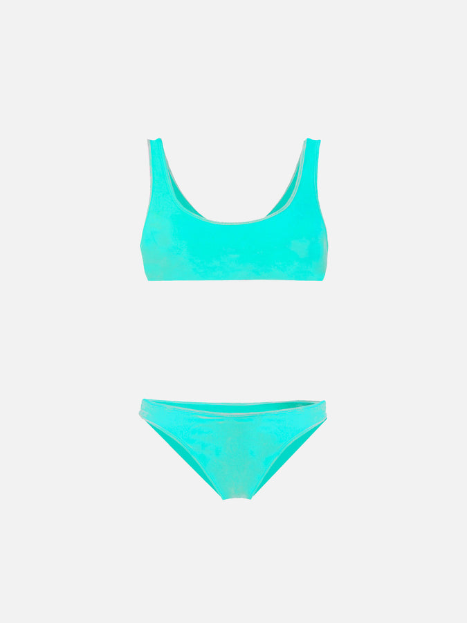 Mc2 Saint Barth BIKINI DA BAMBINA VELLUTO TEAL