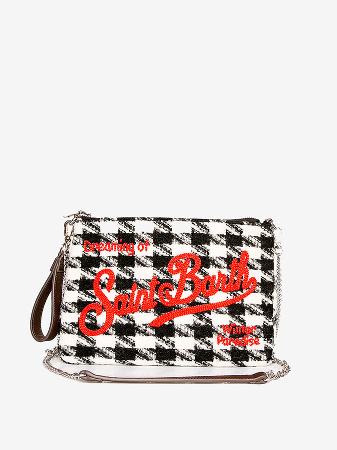 Mc2 Saint Barth Pouch a tracolla Parisienne in lana pied de poule